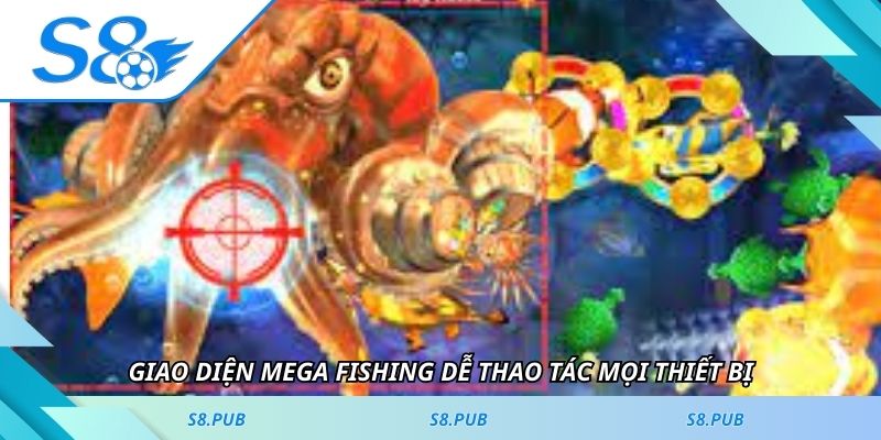 Giao diện Mega Fishing dễ thao tác mọi thiết bị