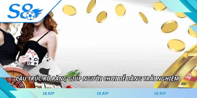 Cấu trúc rõ ràng giúp người chơi dễ dàng trải nghiệm