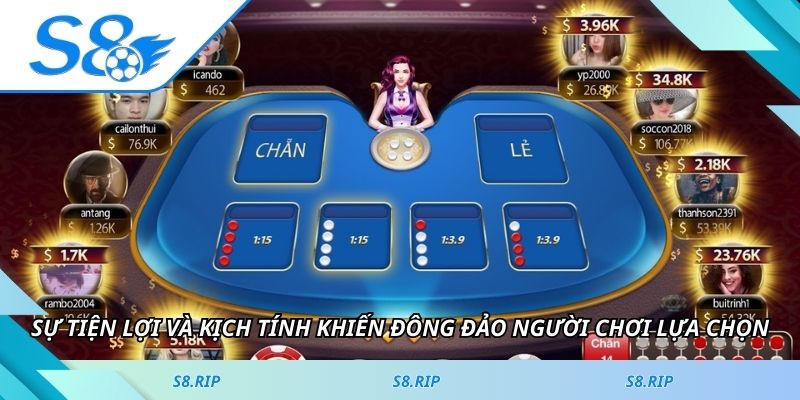 Sự tiện lợi và sức hút kịch tính khiến đông đảo người chơi lựa chọn